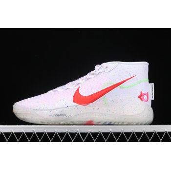 2020 Nike Zoom KD 12 EP White Multi Color-Red AR4230-118 Shoes